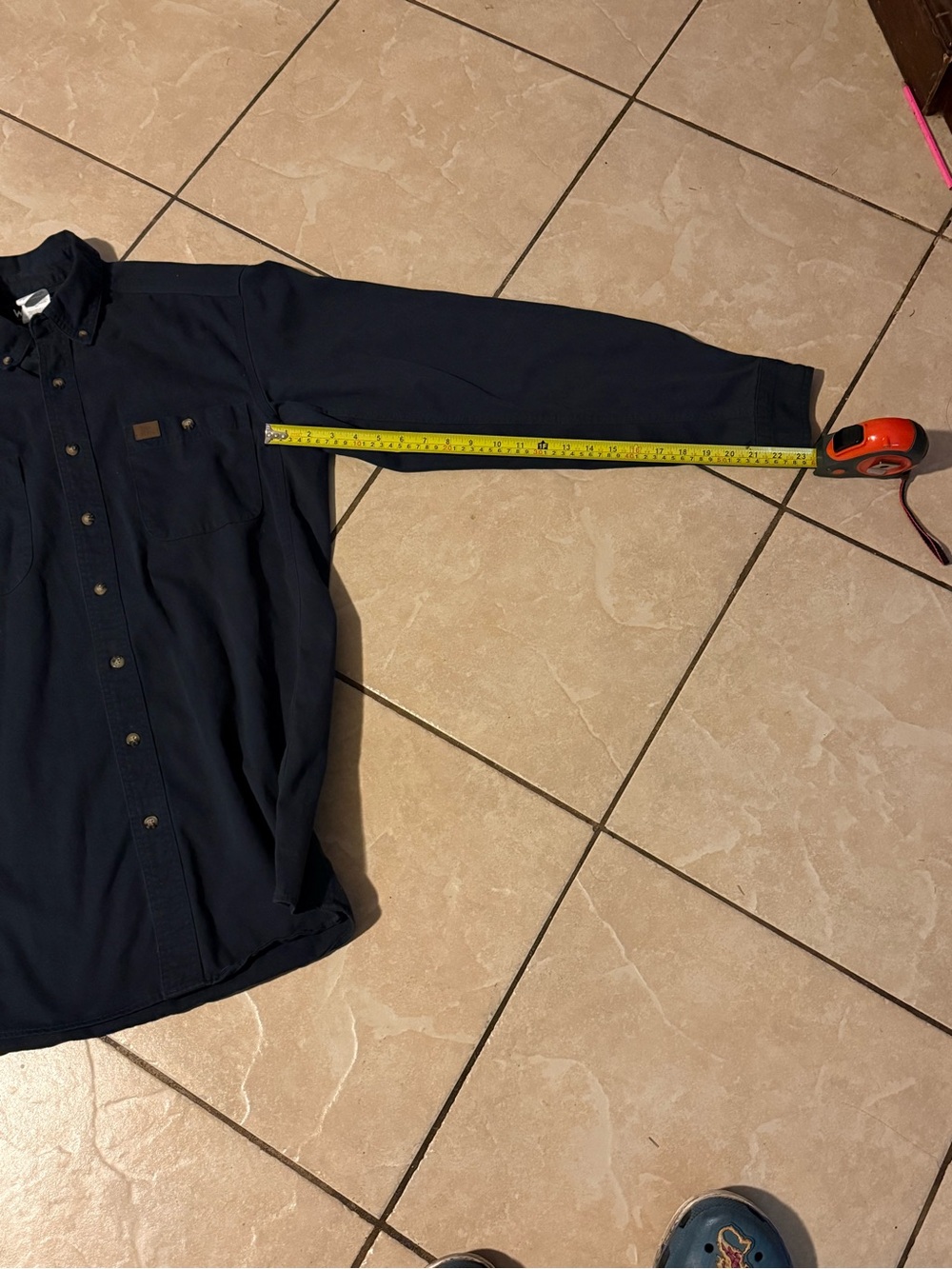 Wrangler Navy Long-Sleeve Button-Down Shirt - Picture 3 of 6